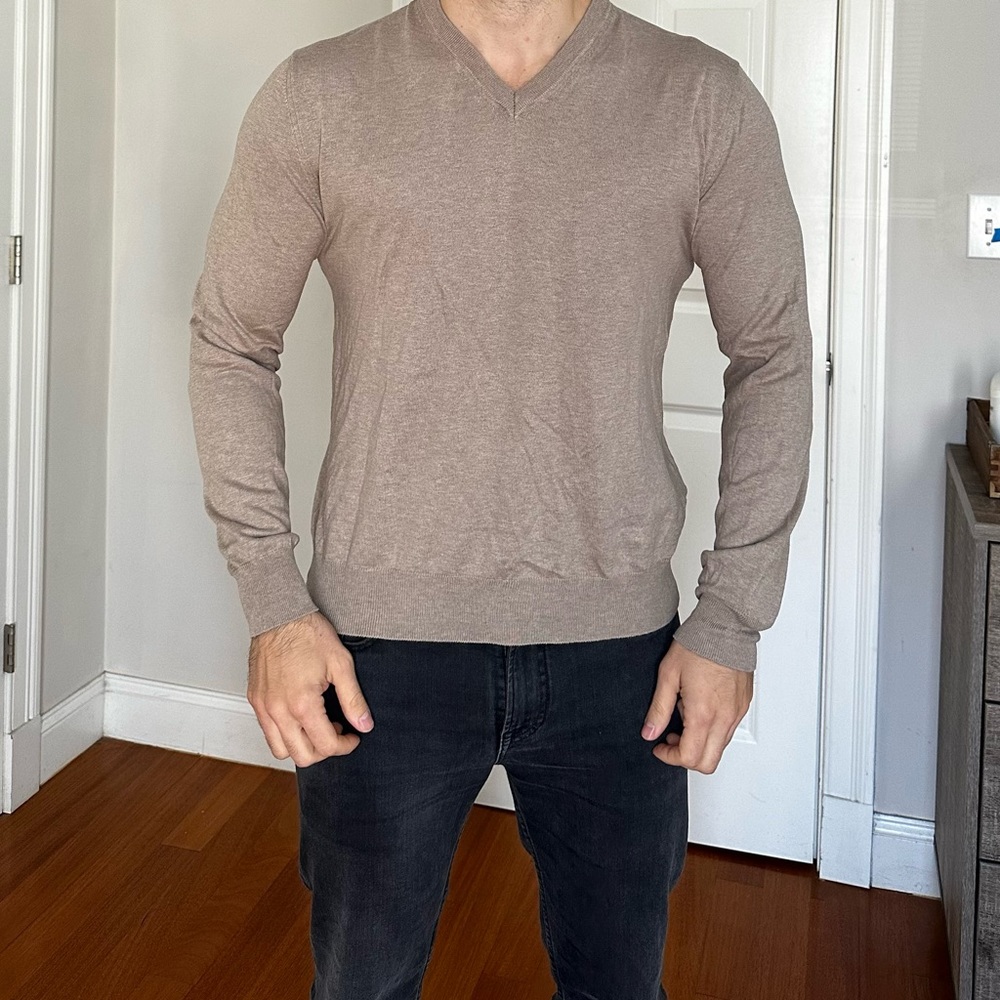 Ballantyne v-neck rib-trimmed sweater